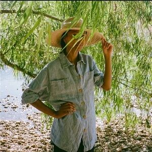 Esby | Lenny Workshirt in French Blue Stripe